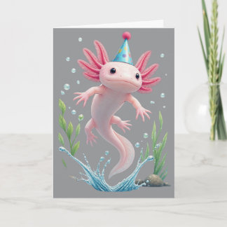 Süßes Axolotl-Geburtstags-Pun Lustiges Geschenk  Karte