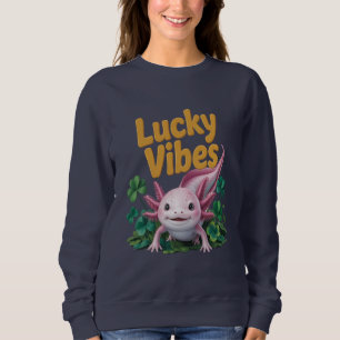 Süßes Axolotl Glückliche Vibes St. Patrick's Day S Sweatshirt