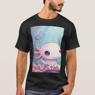 Süßes Axolotl-Underwater-Szene T-Shirt