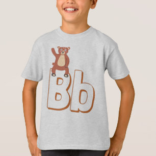 Süßes B für Bär - Kinder ABCD Englisches Alphabet T-Shirt