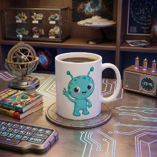 Süßes Baby-Alien-Weltraum-Monster Kaffeetasse