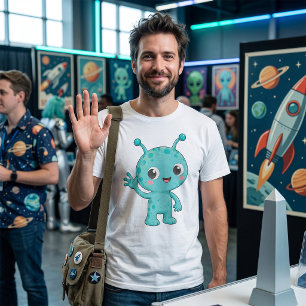 Süßes Baby-Alien-Weltraum-Monster T-Shirt
