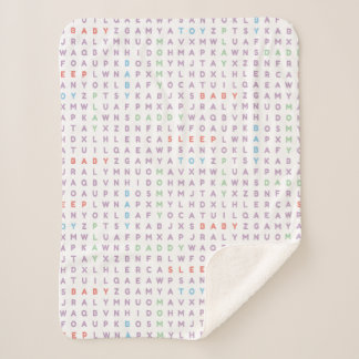 Süßes Baby-Alphabet ABCs Reiche warme Farben Sherpadecke