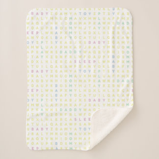 Süßes Baby-Alphabet ABCs Traditionelle Farben Sherpadecke