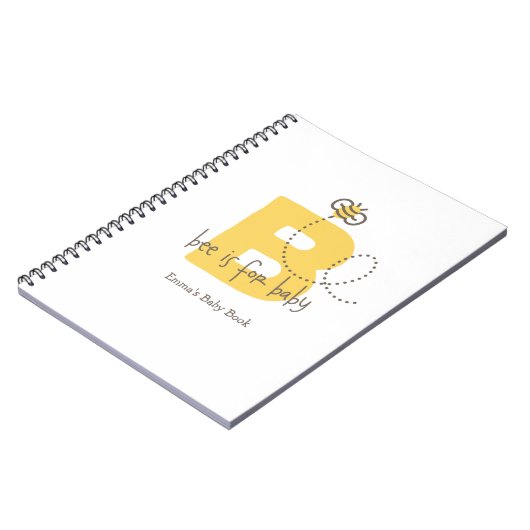 Süßes Baby-Bienen-Baby-Buch-oder Foto-Album Notizblock (Linke Seite)