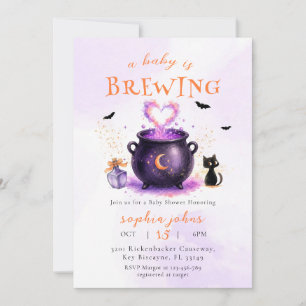 Süßes Baby braut Halloween-Baby-Party Einladung