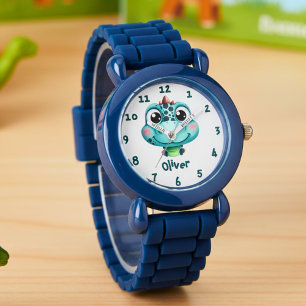 Süßes Baby-Dino-Gesicht Armbanduhr