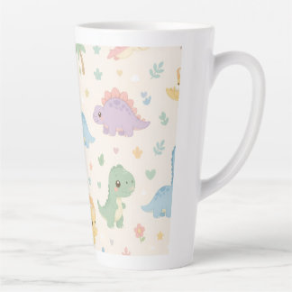 Süßes Baby-Dinosaurier-Pastell-Nahtloses Muster fü Milchtasse