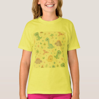 Süßes Baby-Dinosaurier-Pastell-Nahtloses Muster fü T-Shirt