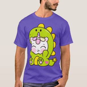 Süßes Baby-Einhorn im Dinosaurier-Kostüm Kinder T-Shirt