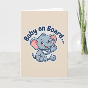 Süßes Baby-Elefant Aufkleber fürs Auto Einladung