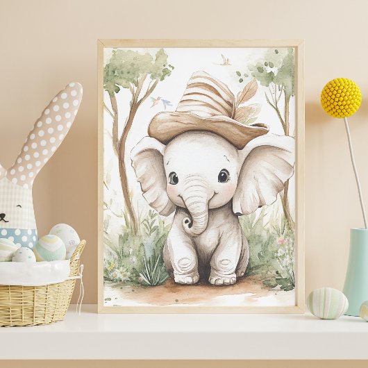 Süßes Baby-Elefant Poster