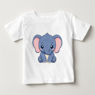 Süßes Baby-Elefanten-Cartoon-Design Baby T-shirt