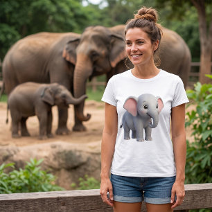 Süßes Baby-Elefanten-Kinderzimmer-Cartoon T-Shirt
