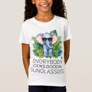 Süßes Baby-Elefanten-Mädchen-T-Shirt – Öko-Humor T-Shirt