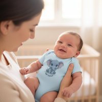 Süßes Baby-Elefanten-Personalisiertes-Namen-Baby-B