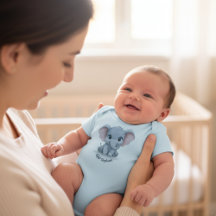 Süßes Baby-Elefanten-Personalisiertes-Namen-Baby-B