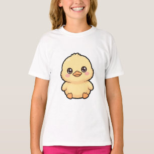 Süßes Baby-Enten-Küken-Mädchen-Basict-Shirt T-Shirt