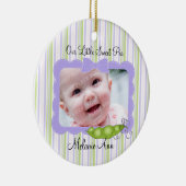 Süßes Baby-Erbsen-Foto Keramikornament (Rechts)