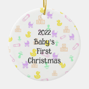 Süßes Baby erstes Weihnachtsornament