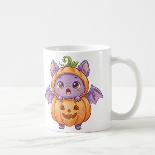 Süßes Baby-Fledermaus in Kürbiskostüm Halloween-Ta Kaffeetasse