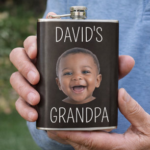Süßes Baby-Foto Opa-Geschenk Flachmann