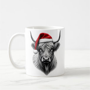 Süßes Baby Highland Kuh Weihnachten Santa Geschenk Kaffeetasse