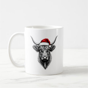 Süßes Baby Highland Kuh Weihnachten Santa Geschenk Kaffeetasse