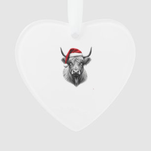 Süßes Baby Highland Kuh Weihnachten Santa Geschenk Ornament