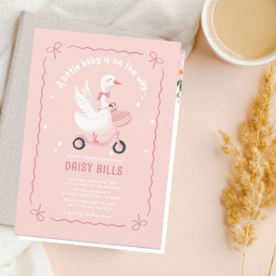Süßes Baby ist auf dem Weg - Baby Shower Einladung