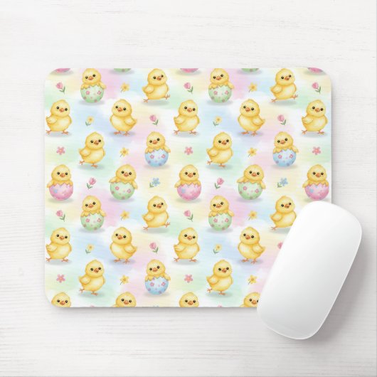 Süßes Baby-Küken-Aquarell-Ostern Mousepad (Mit Mouse)