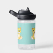 Süßes Baby-Leopard auf Hellblau Trinkflasche (rechts)
