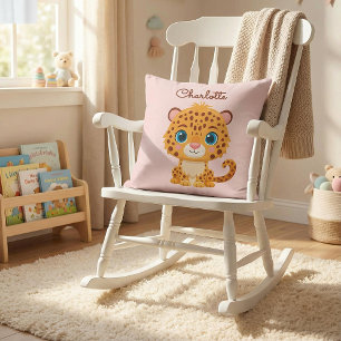 Süßes Baby-Leopard-Safari-Tier für Kinder Kissen