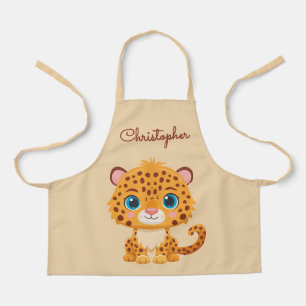 Süßes Baby-Leopard-Safari-Tier für Kinder Schürze