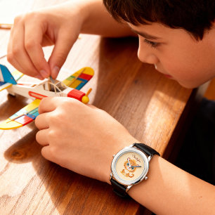Süßes Baby-Leopard-Safari-Tier Kinder Armbanduhr