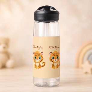 Süßes Baby-Leopard-Safari-Tier Kinder Trinkflasche