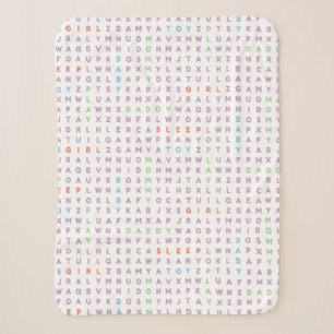 Süßes Baby-Mädchen Alphabet ABCs Reiche warme Farb Sherpadecke