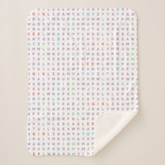 Süßes Baby-Mädchen Alphabet ABCs Reiche warme Farb Sherpadecke