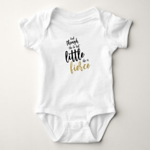Süßes Baby Mädchen Klein aber feurig Glitter Strampler