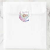 Süßes Baby Mädchen Runder Aufkleber (Tasche)