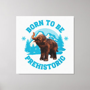 Süßes Baby-Mammut Prähistorischer Kindergeburtstag Leinwanddruck