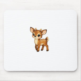 Süßes Baby Rehkitz Cartoon Waldtier Hirsch Kinderz Mousepad