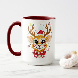 Süßes Baby-Rentier-Weihnachts-Tasse Tasse