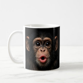 Süßes Baby Schimpanse Affengesicht Lustiges Tier Kaffeetasse