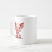 Süßes Baby Schwein Kaffeetasse (Vorderseite Links)