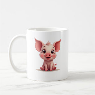 Süßes Baby Schwein Kaffeetasse