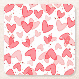 Süßes Baby Shower Valentinstag Rechteckiger Pappuntersetzer