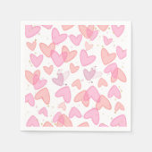 Süßes Baby Shower Valentinstag Serviette (Vorderseite)