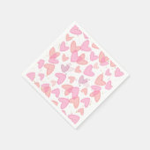 Süßes Baby Shower Valentinstag Serviette (Ecke)