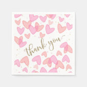 Süßes Baby Shower Valentinstag Serviette (Vorderseite)